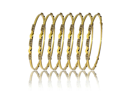 Gold Plated CZ Studded Bangles